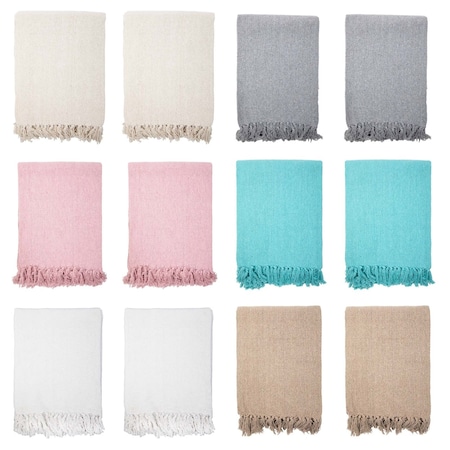 Monarch Brands Common Ground Throw Blankets, 50in x 70in, Patterned , Assorted, 12PK THROW-50X70-ASST-CS